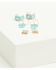 Image #2 - Lainey Wilson Women's Geo Pattern Stone Trio Earring Set - 3 Piece, Gold, hi-res