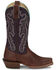 Image #2 - Justin Women's Breaking News Tall Western Boots - Square Toe, Dark Brown, hi-res