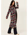 Image #1 - Shyanne Women's Southwestern Print Long Cardigan, Chocolate, hi-res