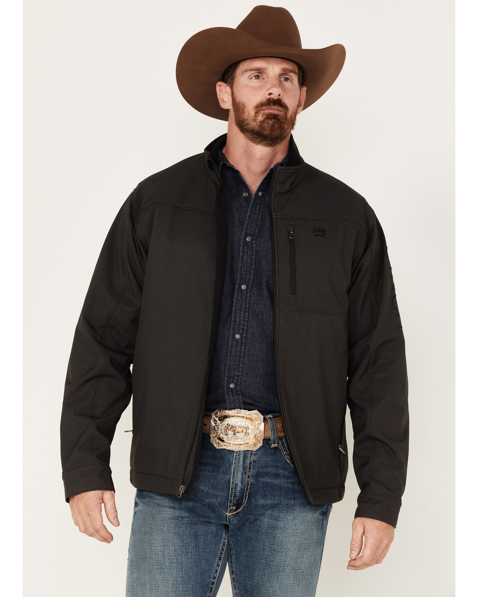 Cinch concealed carry denim jacket top