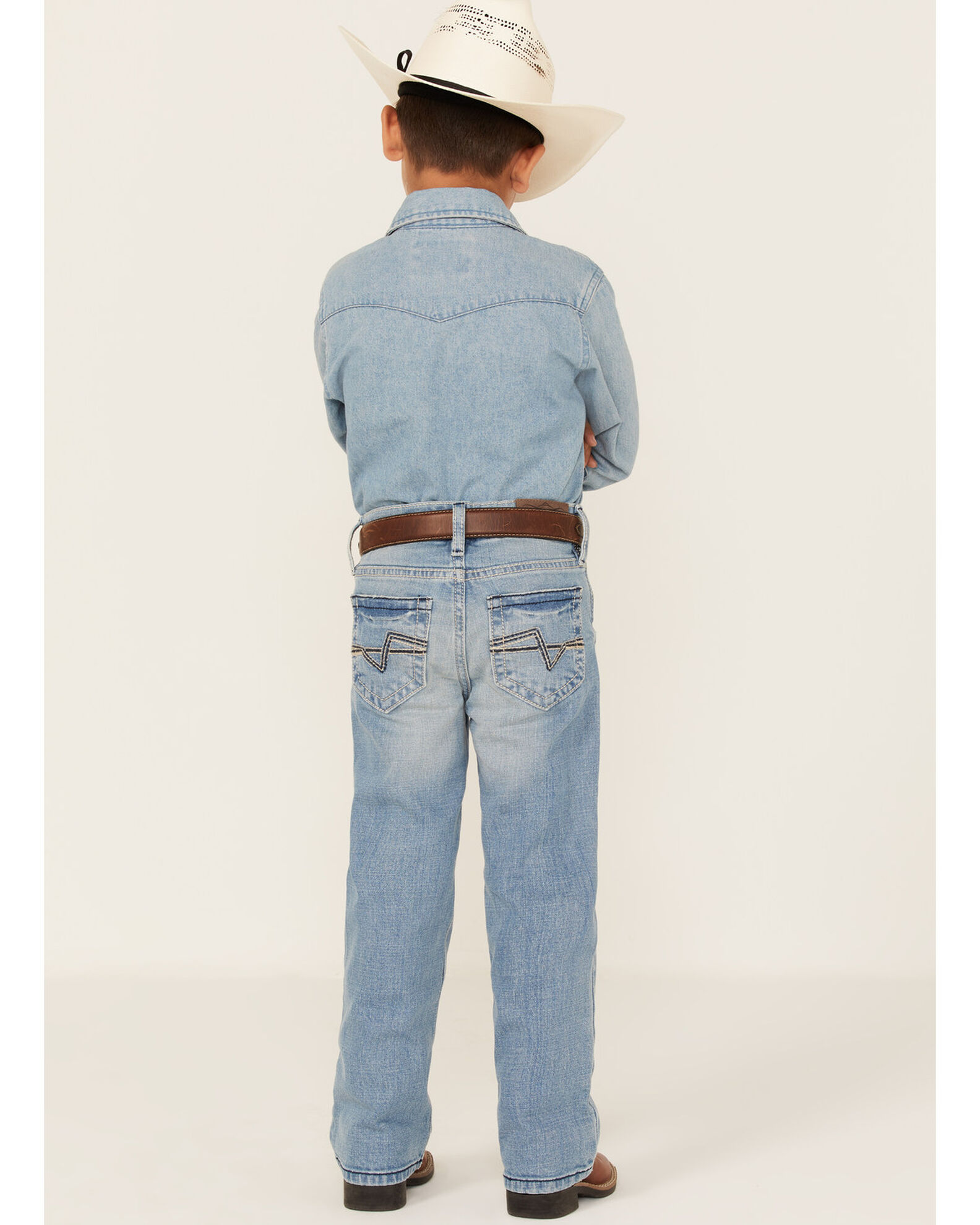 Light blue cowboy jeans best sale