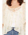 Image #3 - Wild Moss Women's Floral Print Tie-Front Blouse, Ivory, hi-res