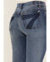 Image #2 - 7 For All Mankind Women's Medium Wash Mid Rise Dojo Wide Jeans, Blue, hi-res