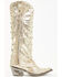 Image #2 - Liberty Black Women's Danet Tall Studded Western Boots - Round Toe, Gold, hi-res