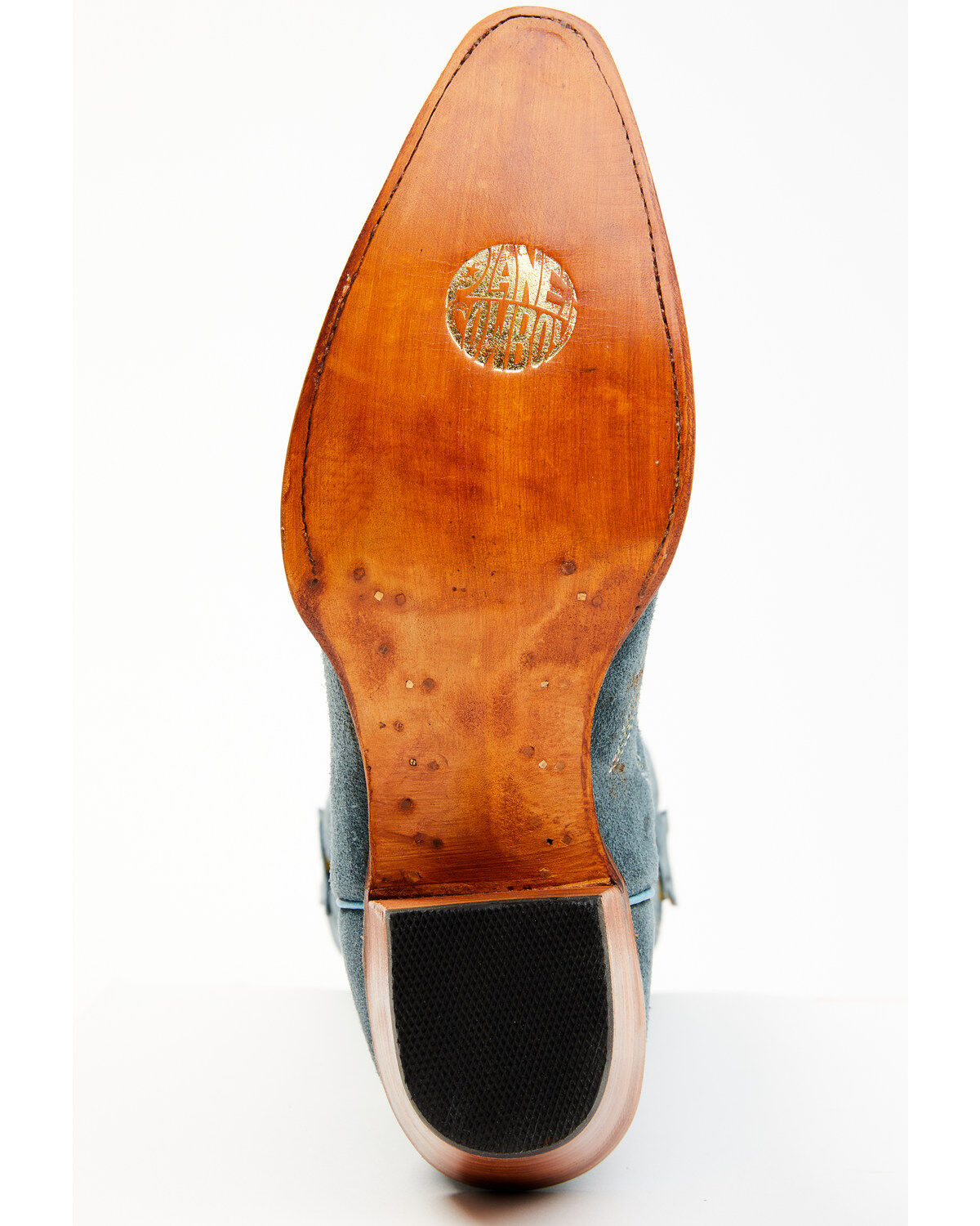 Image #7 - Planet Cowboy Women's Steel My Blues Psychedelic Suede Leather Western Boot - Snip Toe, Blue, hi-res