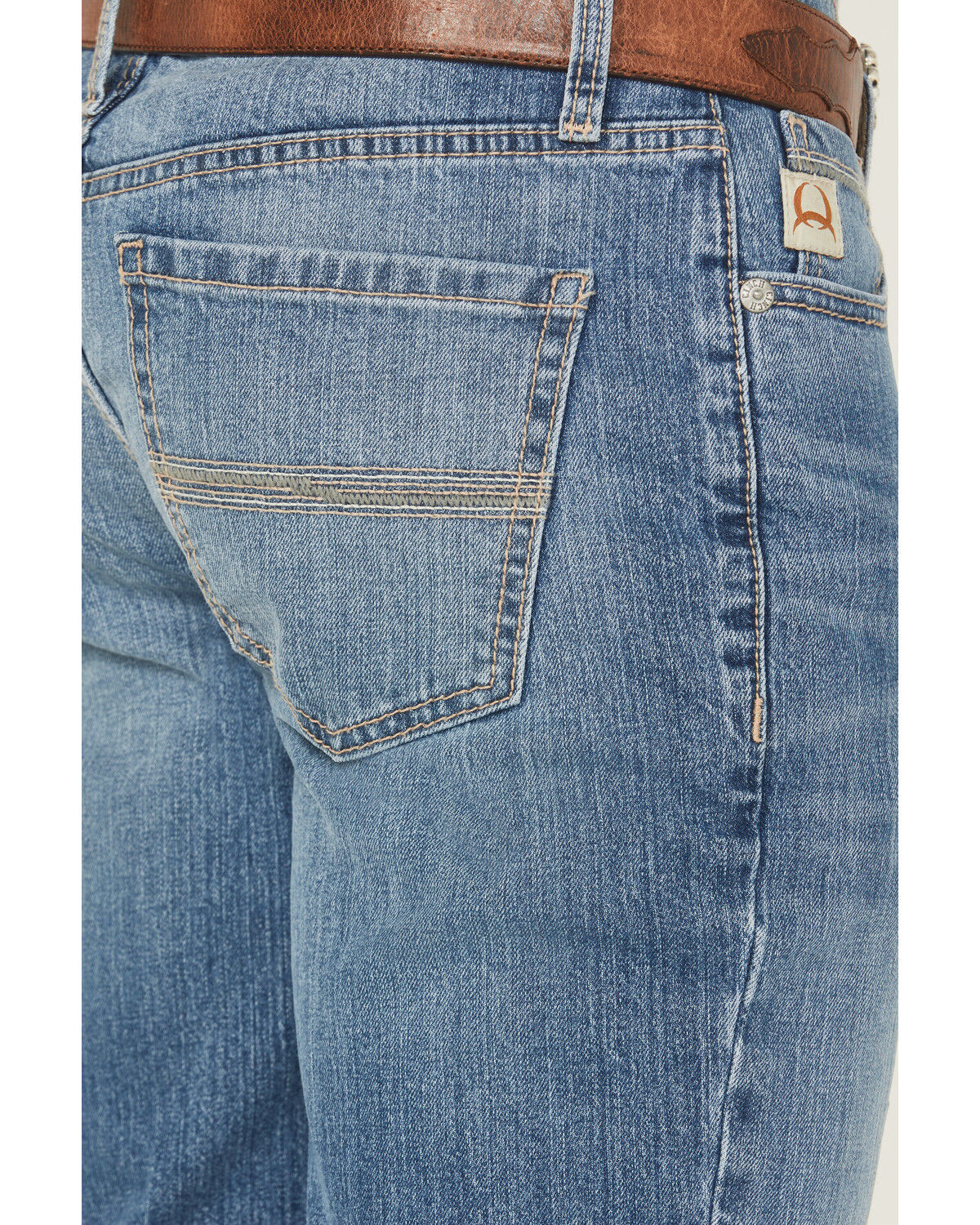 Image #4 - Cinch Men's Ian Medium Wash Slim Boot Stretch Denim Jeans, Indigo, hi-res