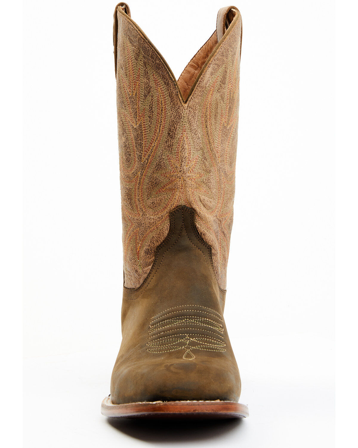Image #4 - Lucchese Men's Gordon Western Boots - Broad Square Toe, Olive, hi-res