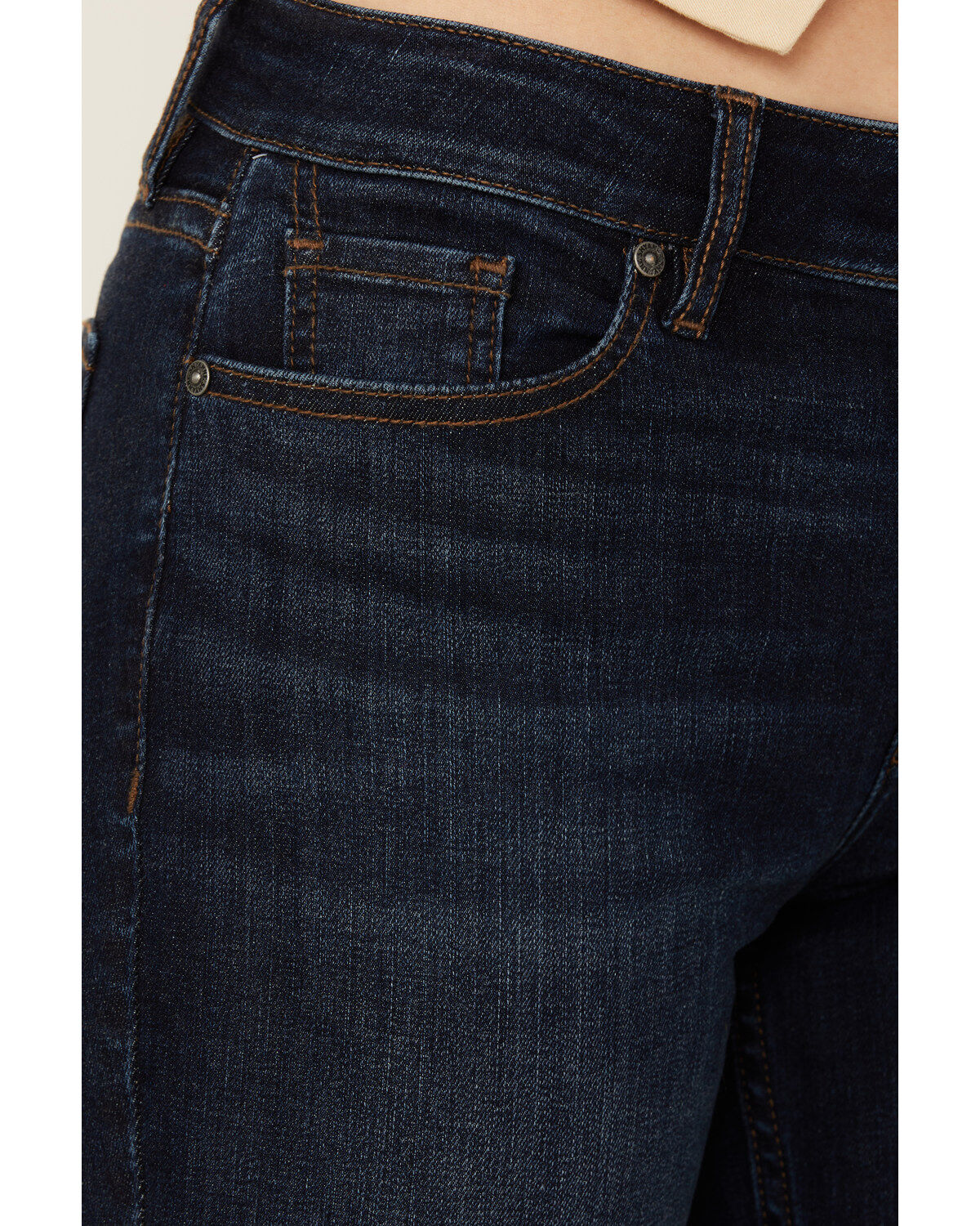Image #2 - Shyanne Women's Bohemia Dark Wash High Rise Flare Stretch Denim Jeans, Dark Wash, hi-res