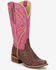Image #1 - Tony Lama Women's Amber Exotic Ostrich Western Boots - Square Toe, Chocolate, hi-res