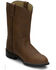 Justin Men's 10" Roper Boots, Bay Apache, hi-res