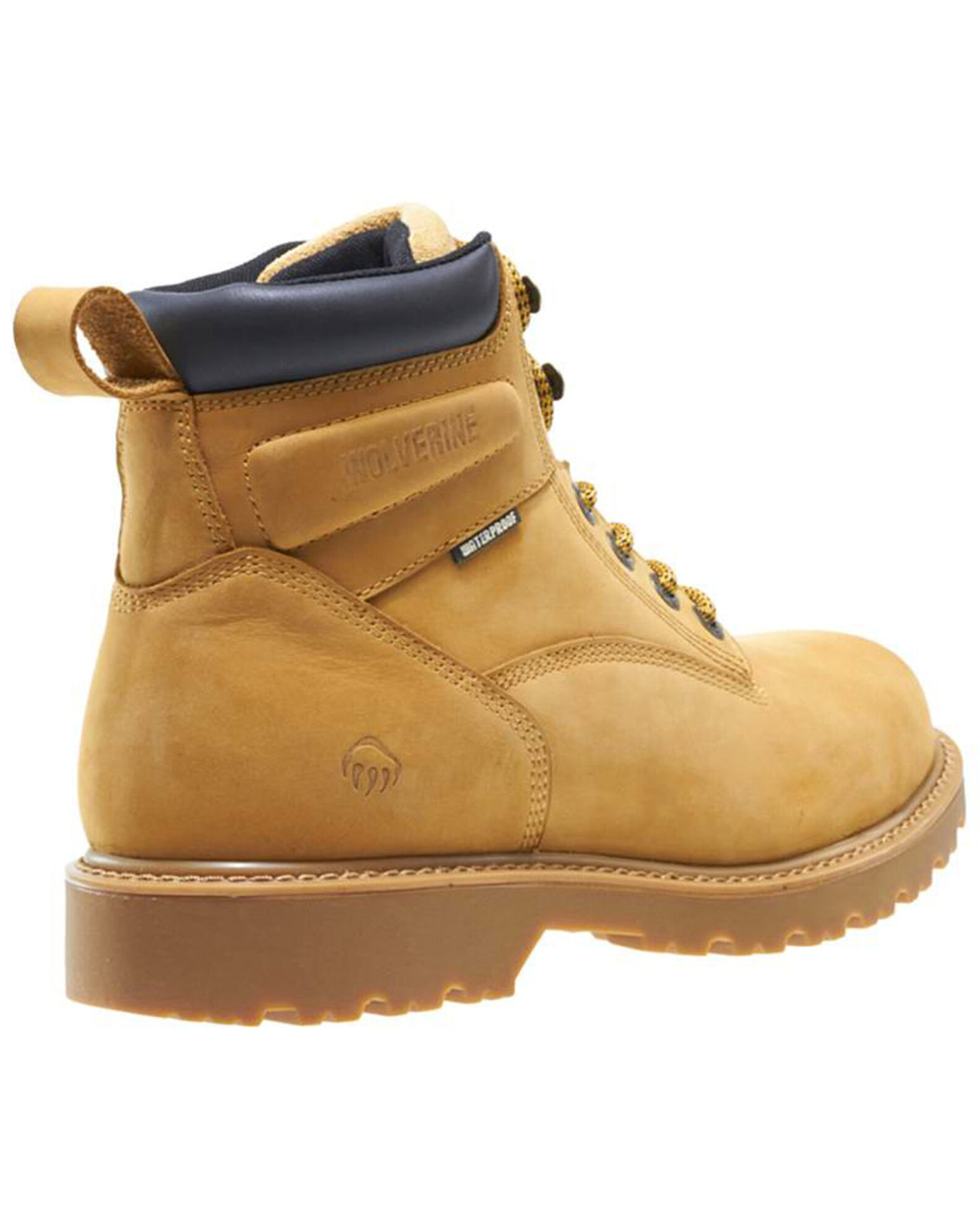 Image #2 - Wolverine Men's Floorhand Waterproof 6" Work Boots - Round Toe, Wheat, hi-res