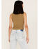 Cleo + Wolf Women's Relaxed Side Button Tank Top, Green/brown, hi-res