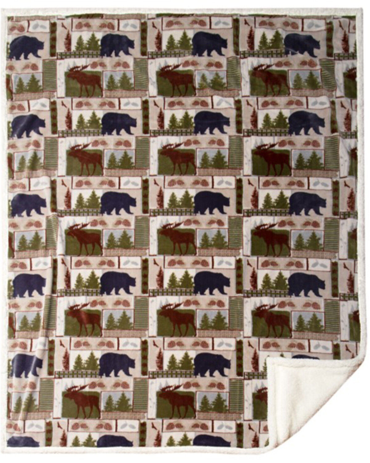Carstens Home Vintage Lodge Plush Throw
