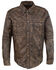 Image #4 - Milwaukee Leather Men's Distressed Light Leather Snap Front Shirt - 3X, Black/tan, hi-res