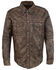 Milwaukee Leather Men's Distressed Brown Light Leather Snap Front Shirt - 3X, Black/tan, hi-res