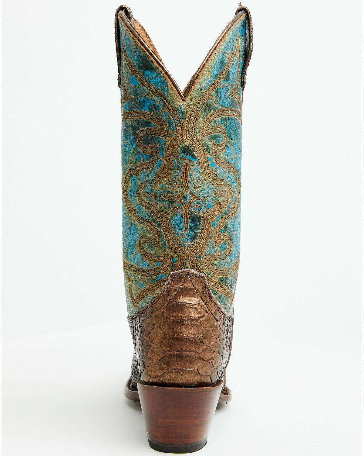 Image #5 - Shyanne Women's Exotic Python Western Boots - Snip Toe, Turquoise, hi-res