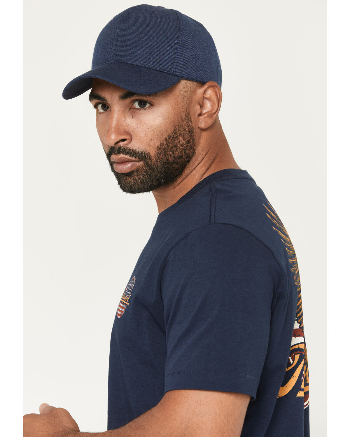 Image #3 - Thorogood Men's Freedom Eagle Short Sleeve Graphic Work T-Shirt, Navy, hi-res