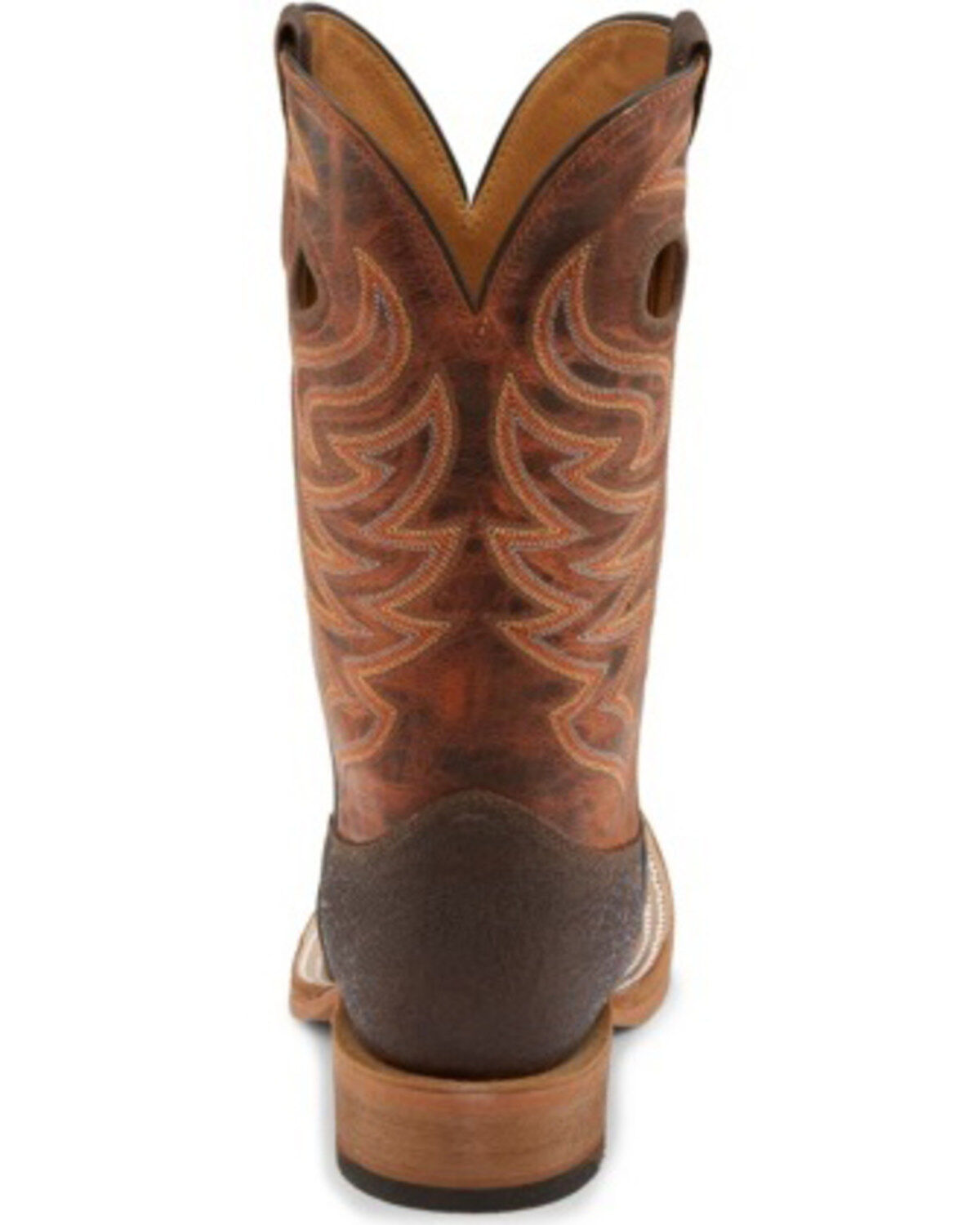 Image #3 - Justin Men's Caddo Stone Western Boots - Broad Square Toe, Brown, hi-res