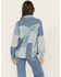 Image #4 - Levi's Women's Patchwork Long Sleeve Snap Denim Shirt, Multi, hi-res