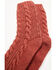 Image #2 - Shyanne Women's Cozy Crew Socks , Dark Red, hi-res
