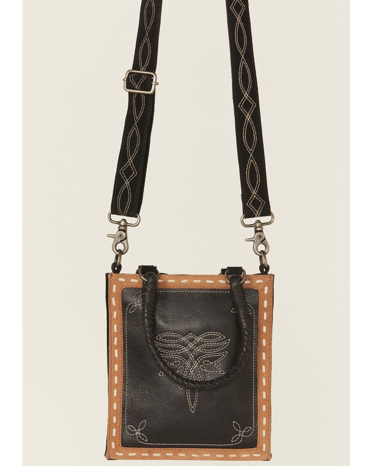 Image #2 - Idyllwind Women's Elaine Boot Stitch Crossbody Bag, Black, hi-res