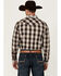 Image #4 - Cody James Men's Desert Nights Plaid Print Long Sleeve Snap Western Shirt, Navy, hi-res
