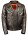 Image #1 - Milwaukee Leather Men's Side Belt Utility Pocket Motorcycle Jacket - 3X, Black, hi-res