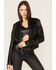 Double D Ranch Women's Solstice Ceremony Leather Jacket, Black, hi-res