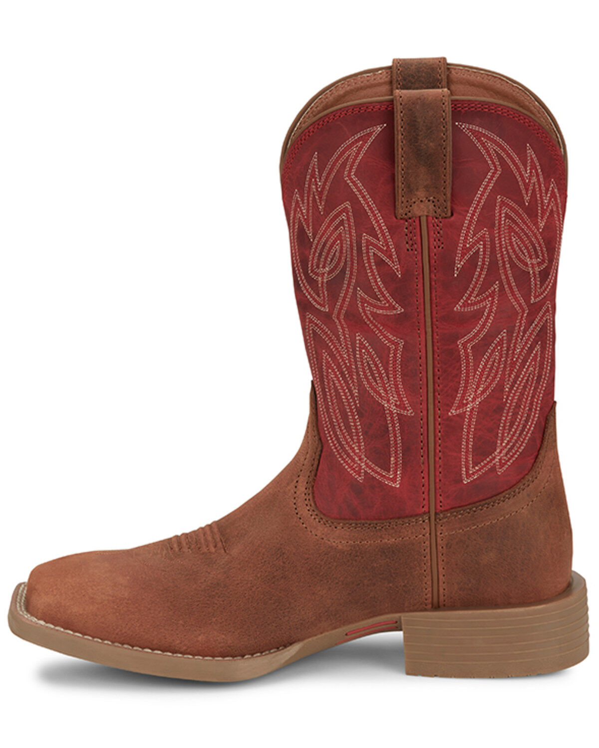Image #3 - Justin Men's 11" Canter Western Boots - Broad Square Toe, Cognac, hi-res