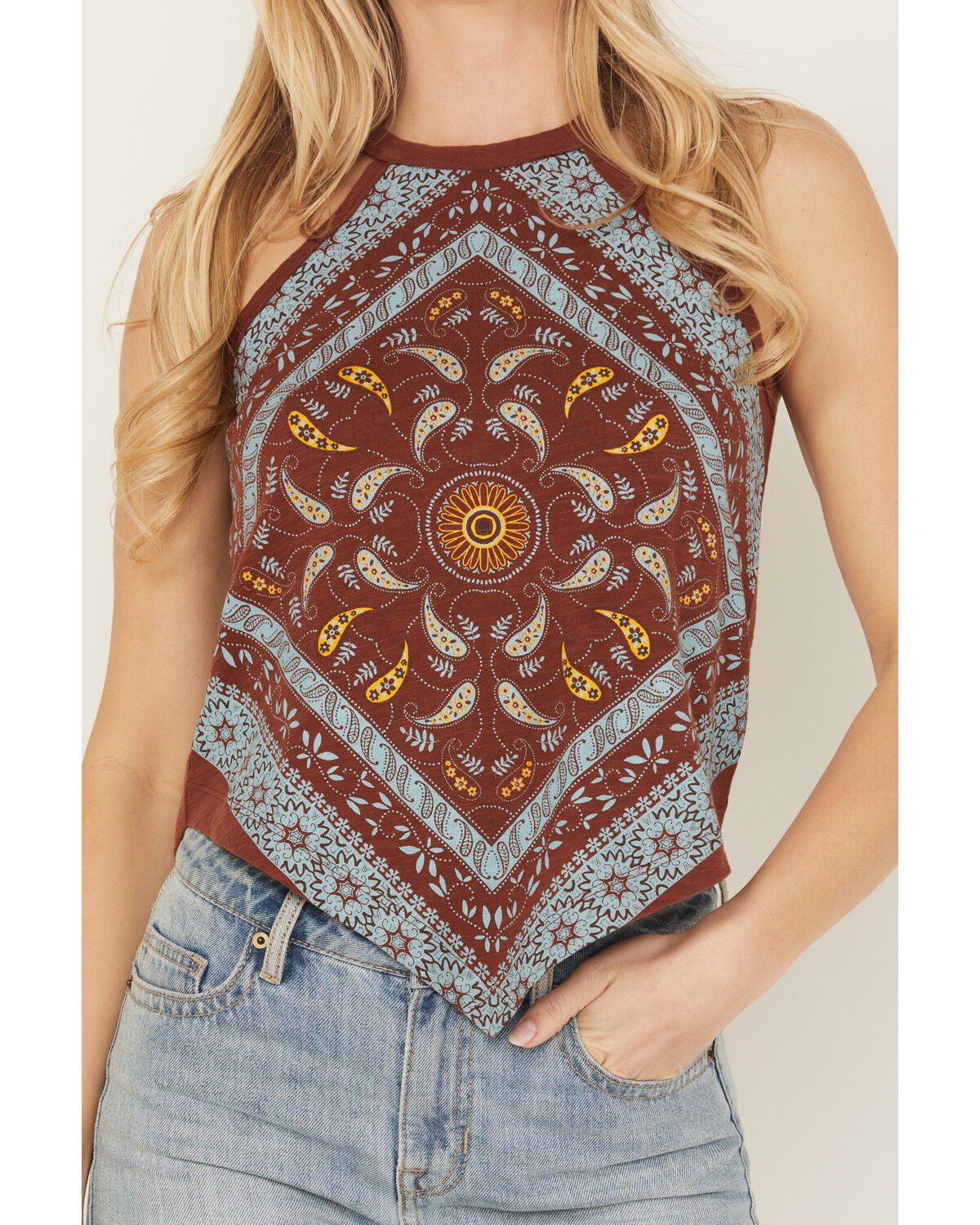 Product Name:  Shyanne Women's Bandana Print Halter Tank