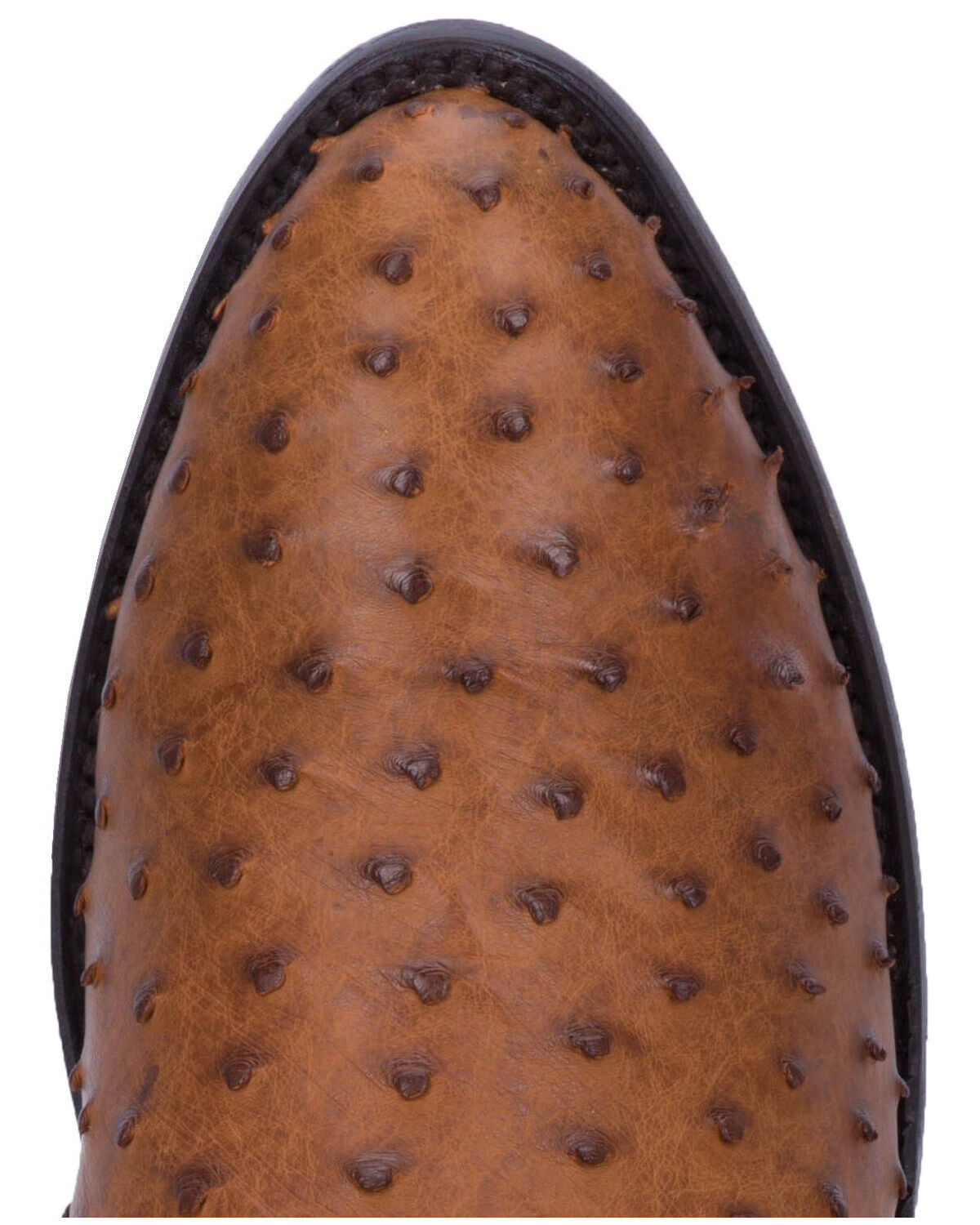 Image #6 - Dan Post Men's Full Quill Ostrich Tempe Western Boots, Saddle Tan, hi-res