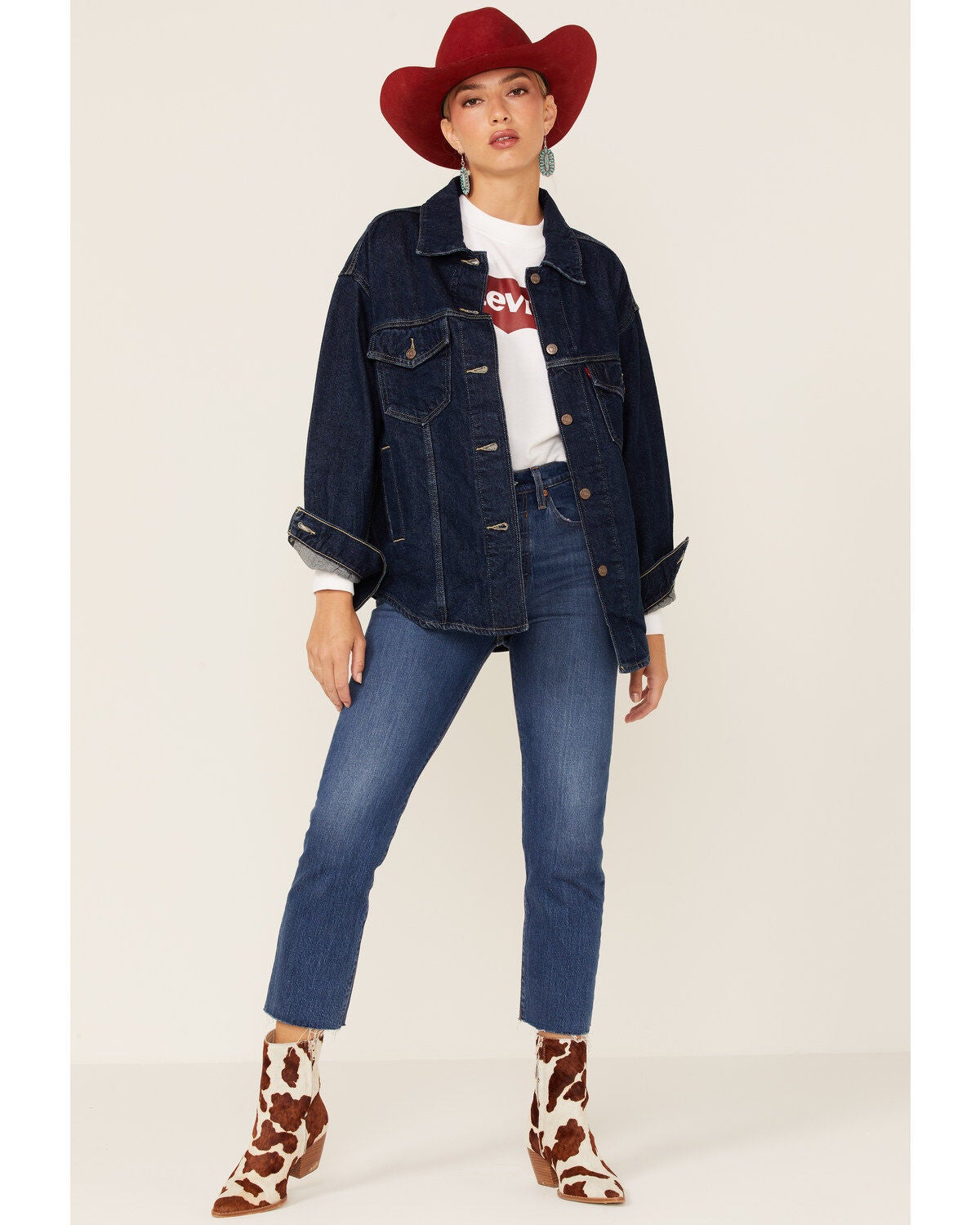 Image #1 - Levi's Women's My Vibe Dark Denim Shirt Jacket, , hi-res