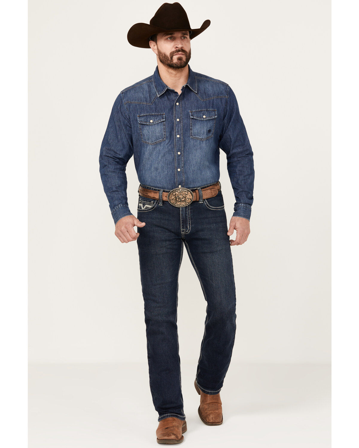 Rock & Roll Denim Men's Revolver Dark Vintage Wash Slim