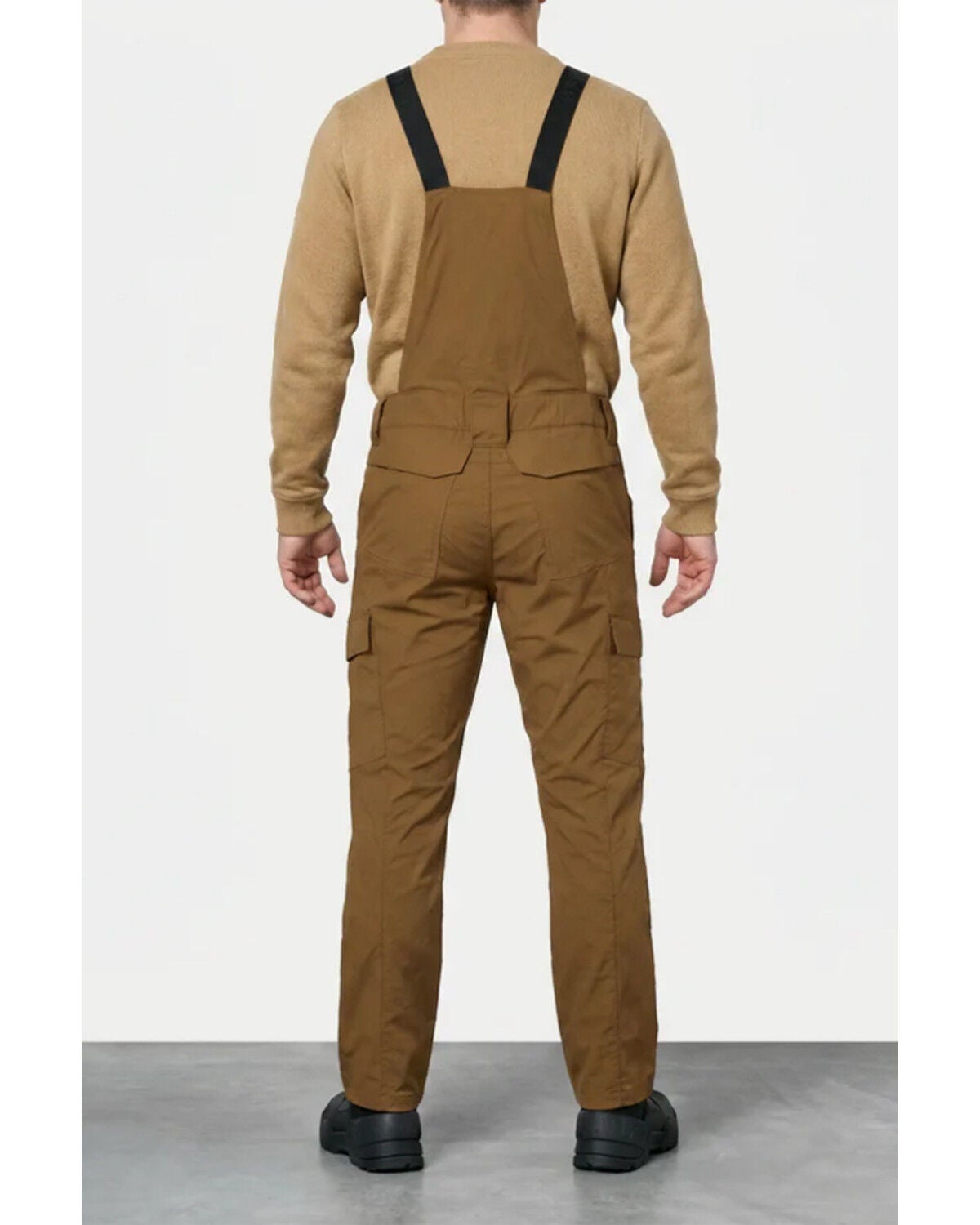 Image #2 - Strauss Men's Stretch Ripstop Cargo Work Bib Overalls, Brown, hi-res