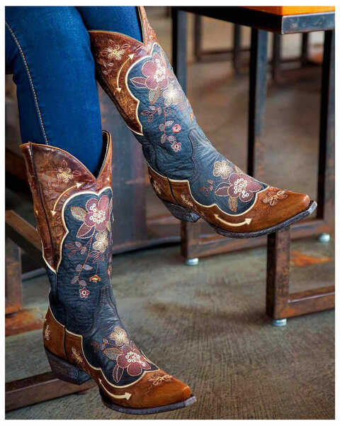 Image #5 - Old Gringo Women's Black Bonnie Western Boots - Snip Toe , , hi-res