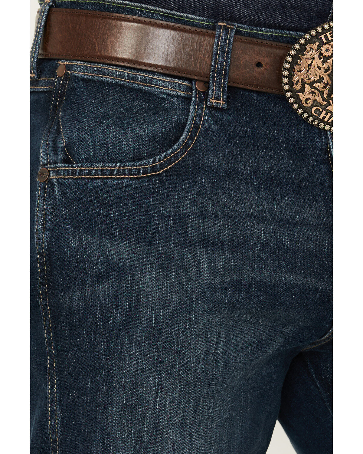 Image #2 - Wrangler Retro Men's Melbourne Dark Wash Slim Straight Stretch Denim Jeans, Dark Wash, hi-res