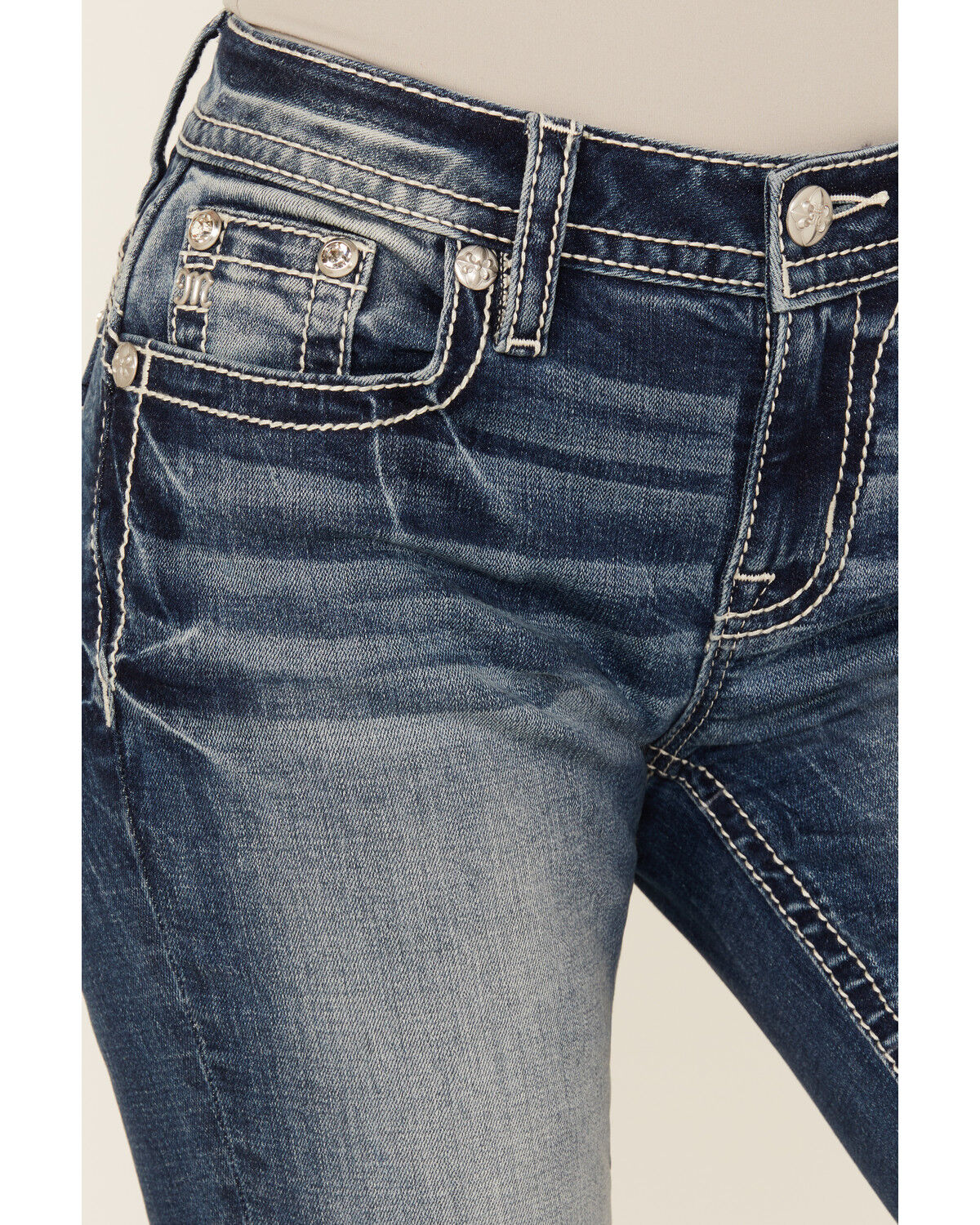 Miss Me Women's Dark Wash Embroidered 32