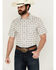 Image #1 - Gibson Men's Hubert Medallion Print Short Sleeve Button-Down Western Shirt, White, hi-res