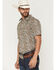Image #2 - Cody James Men's Wells Floral Paisley Print Short Sleeve Button-Down Stretch Western Shirt, Rust Copper, hi-res