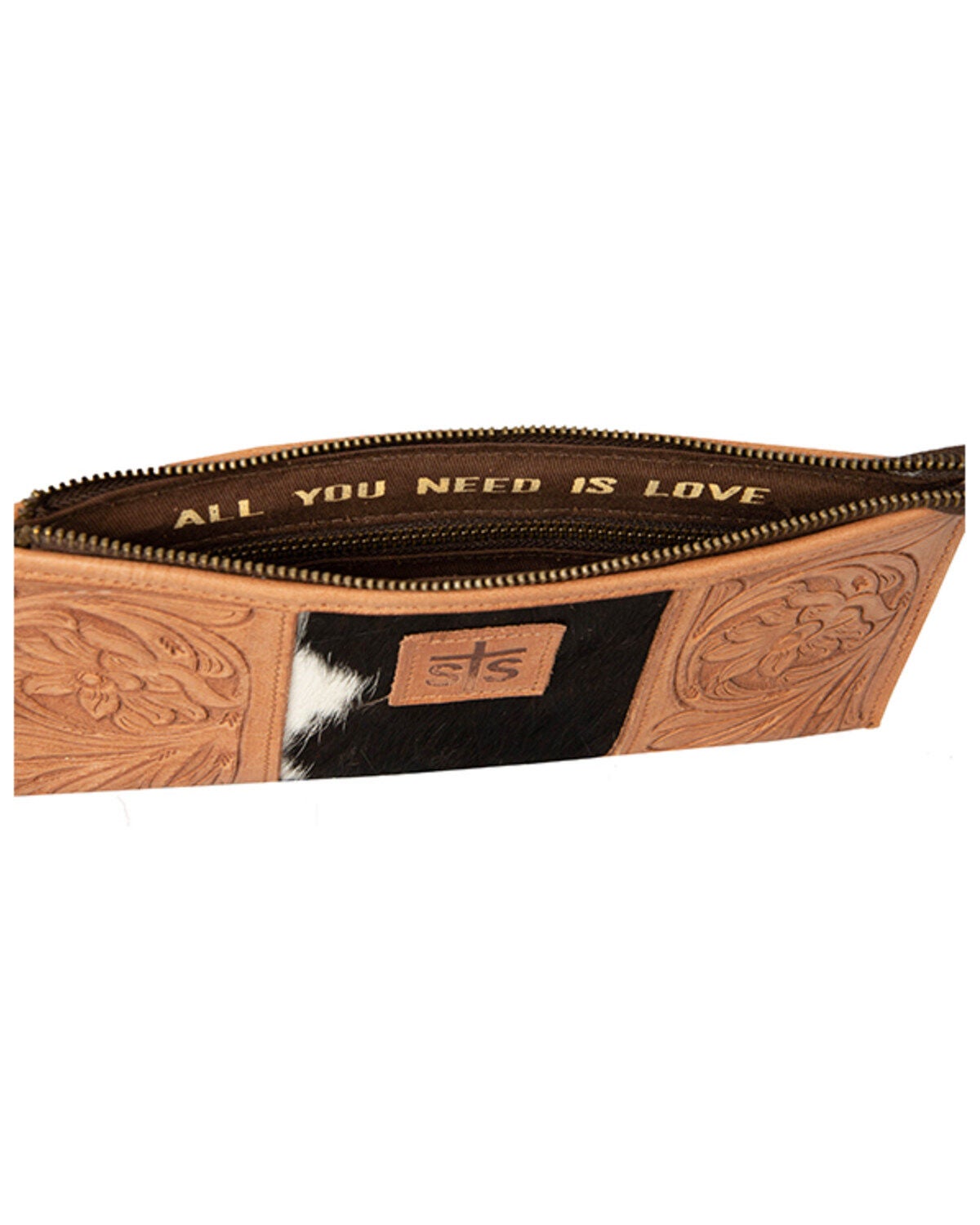 Image #3 - STS Ranchwear By Carroll Women's Yipee Kiyay Wristlet Clutch, Brown, hi-res