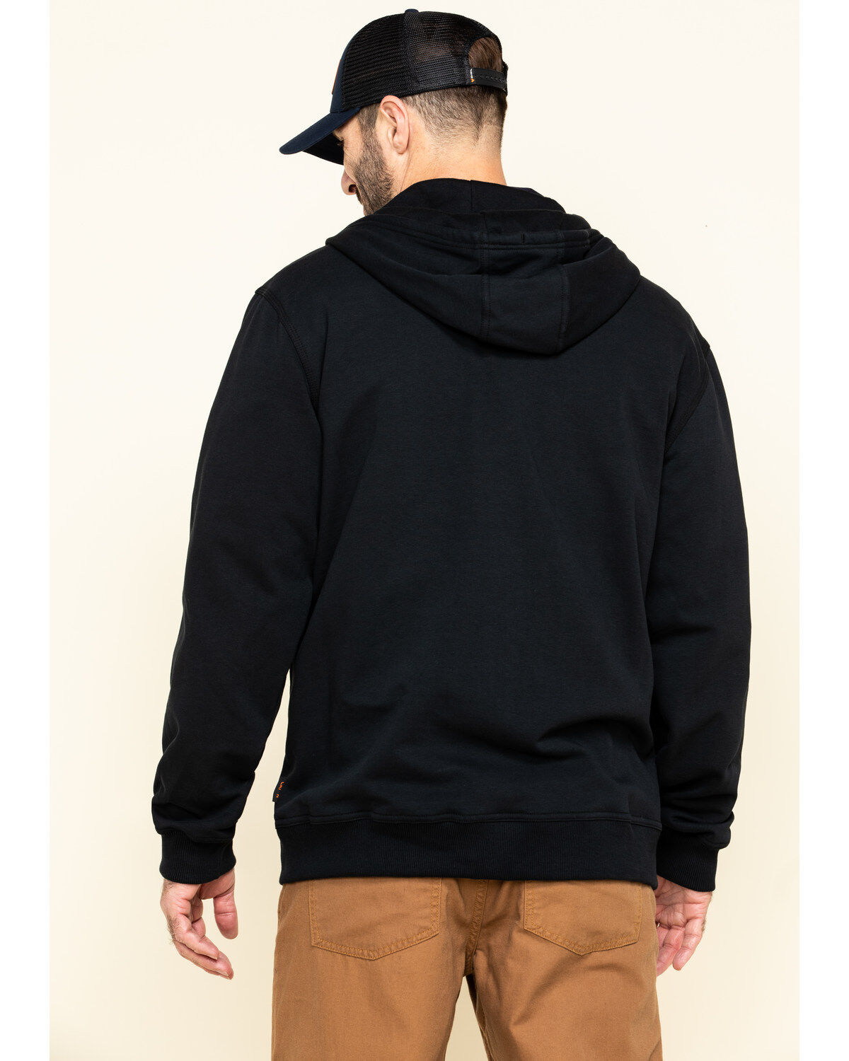 Image #2 - Hawx Men's FR Zip Up Fleece Work Hoodie - Big, Black, hi-res
