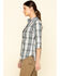 Carhartt Women's Twilight Relaxed 3/4 Sleeve Plaid Shirt , Dark Blue, hi-res