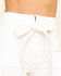 Flying Tomato Women's Tie Front Flare Jeans, White, hi-res