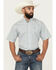 Image #1 - Cinch Men's Printed Short Sleeve Button-Down Western Shirt, Green, hi-res