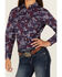 Image #3 - Rough Stock by Panhandle Girls' Bandana Print Long Sleeve Pearl Snap Western Shirt, Navy, hi-res
