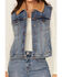 Image #3 - Shyanne Women's Ottawa Medium Wash Sherpa Lined Denim Vest, Medium Wash, hi-res