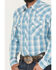 Image #3 - Wrangler 20X Men's Plaid Print Long Sleeve Snap Stretch Western Shirt, Blue, hi-res