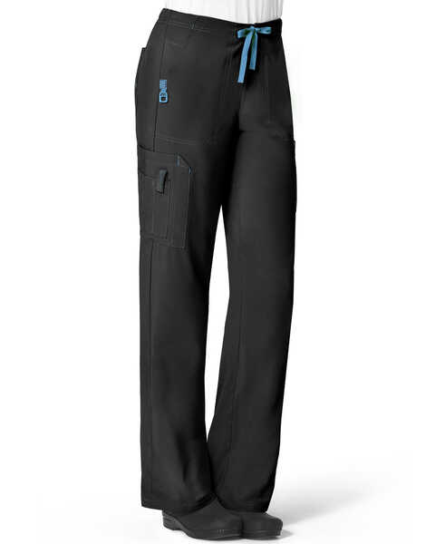 Image #1 - Carhartt Women's Utility Flex Cargo Scrub Pants, Black, hi-res