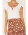 Image #3 - Patrons of Peace Women's Hyland Knit Crop Top, White, hi-res