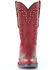 Image #5 - Corral Women's Studded Red Embroidery Western Boots - Snip Toe, , hi-res